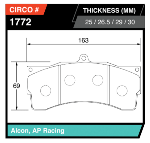 V8 Supercar 30mm Brake Pads